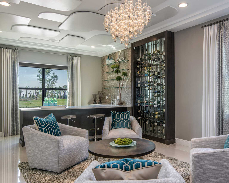 Kit de supports à bouteilles flottantes d'un coté de la série w (21 à 63 bouteilles)