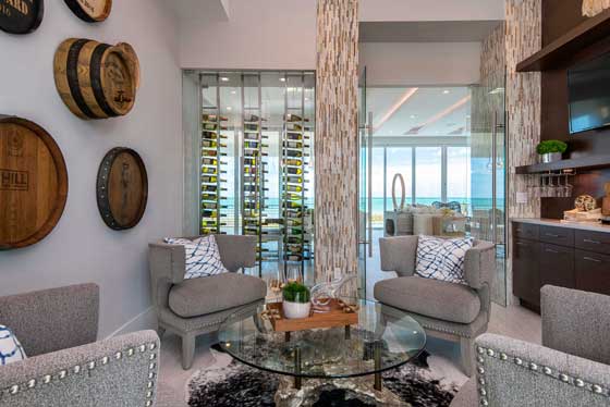 Kit de supports à bouteilles flottantes 2 cotés de la série w (42 à 84 bouteilles)