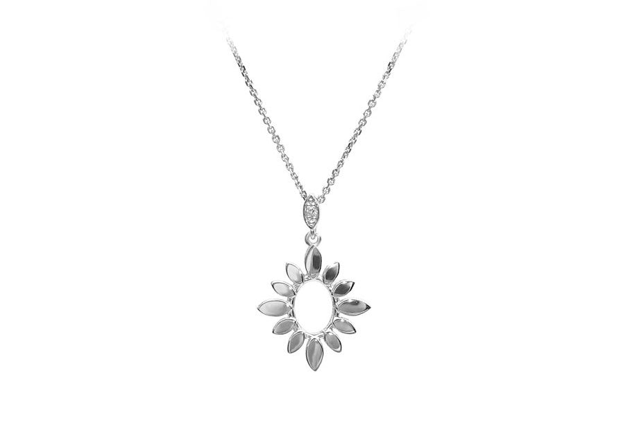 collier diamant de laboratoire soleil argent sterling ciel d été
