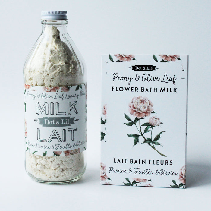 peony & olive leaf milk bath