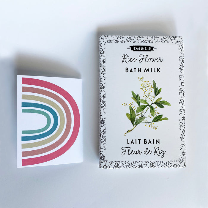 "Everything Will Be Okay" rainbow greeting card