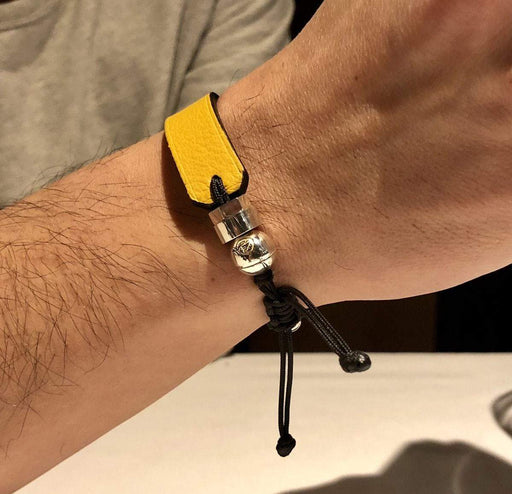 Romeo J. Bracelet de cuir véritable et argent