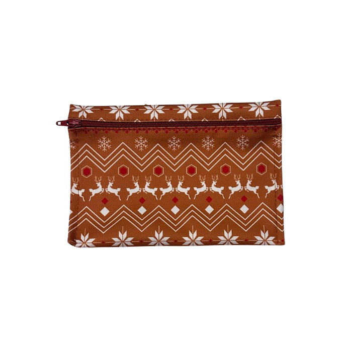 Sac réutilisable format collation avec des motif de reines et au couleur de Noël