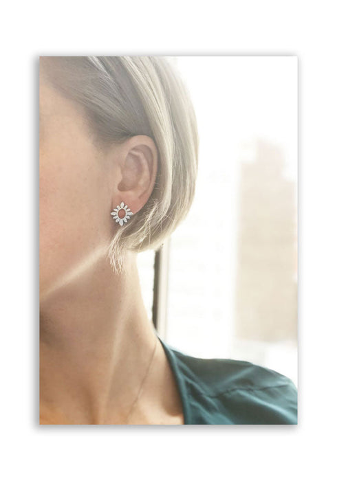 Soleil d'été │ boucles d'oreilles en argent sterling sans oxydation