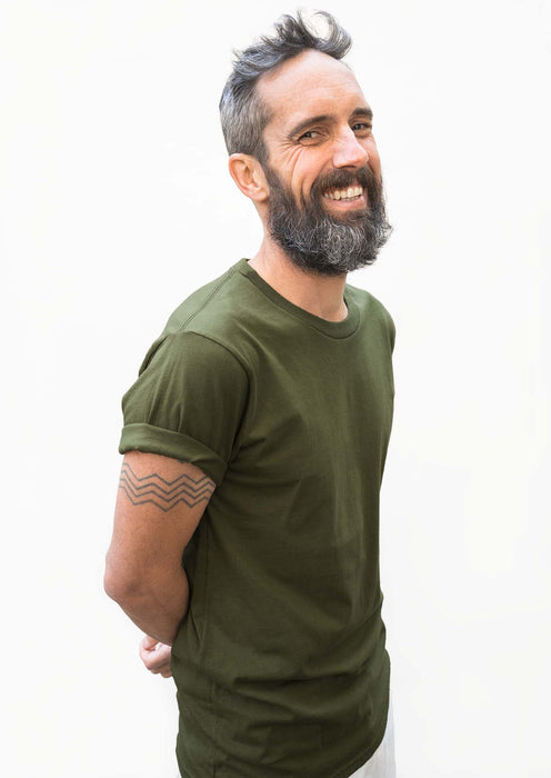 2 t-shirts noir - kaki