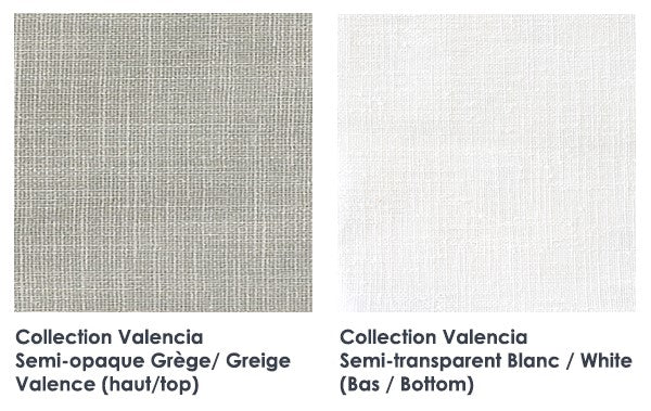 Store magn&eacute;tique paoma - valencia (gris et blanc)