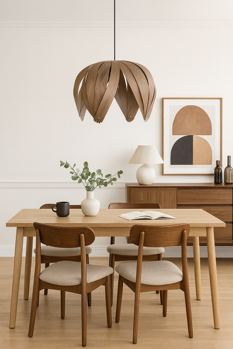 Lampe ti-fleur / noyer