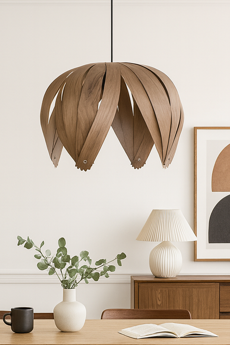 Lampe ti-fleur / noyer