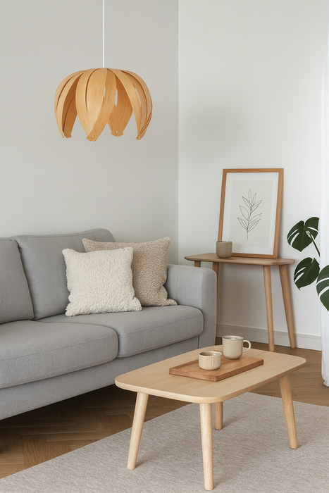 Lampe ti-fleur / chêne