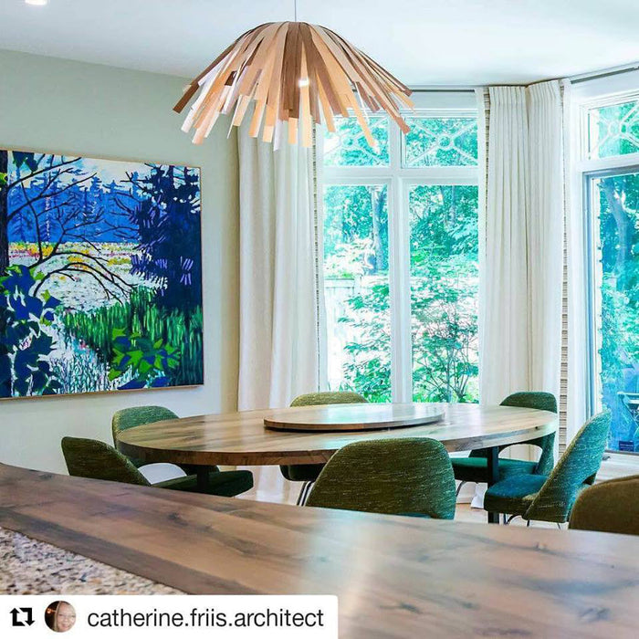 Lampe tina cheveux courts / merisier blanc et rouge