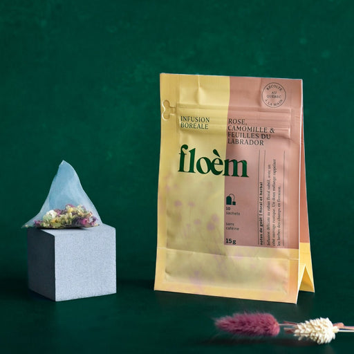 Tisane en sachets Rose, camomille & feuilles du Labrador - Tisane - Floèm
