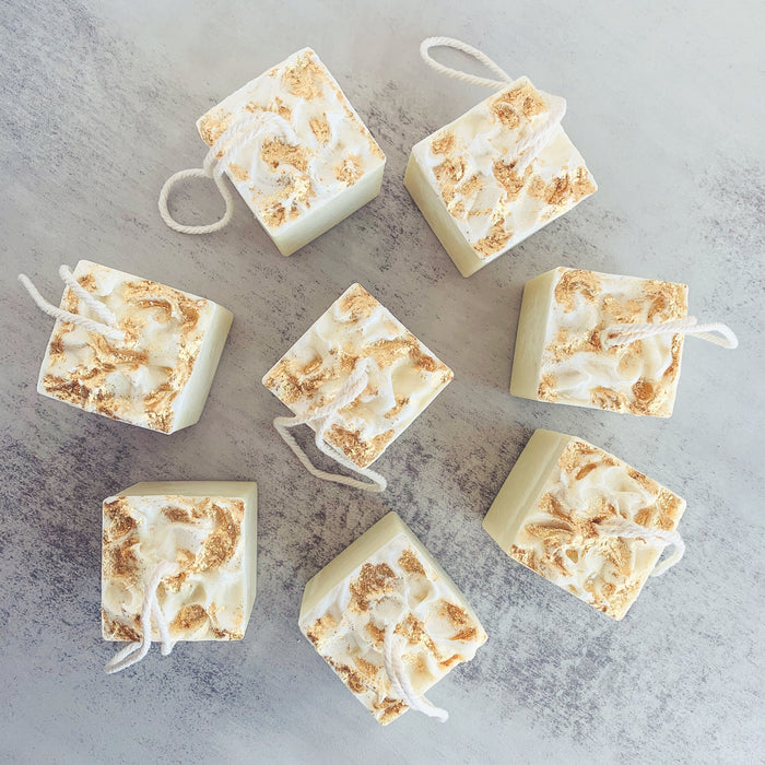 Savon Cube NON PARFUMÉ sur corde | UNSCENTED Soap on the rope - Kimo Soaps