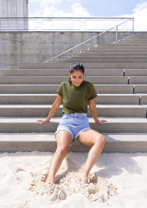 2 t-shirts naturel - kaki