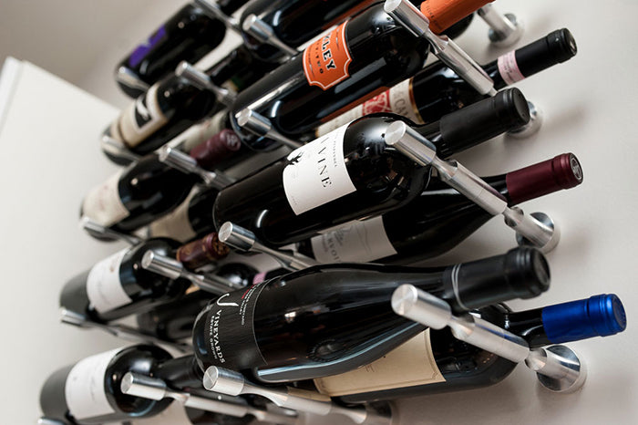 Vino pins mural tiges en métal pour 2 bouteilles