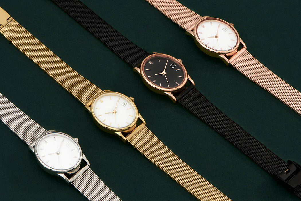 Vintage and delicate mesh watch stainless steel montre oval acier inoxydable