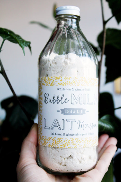 white tea & ginger bubble bath milk