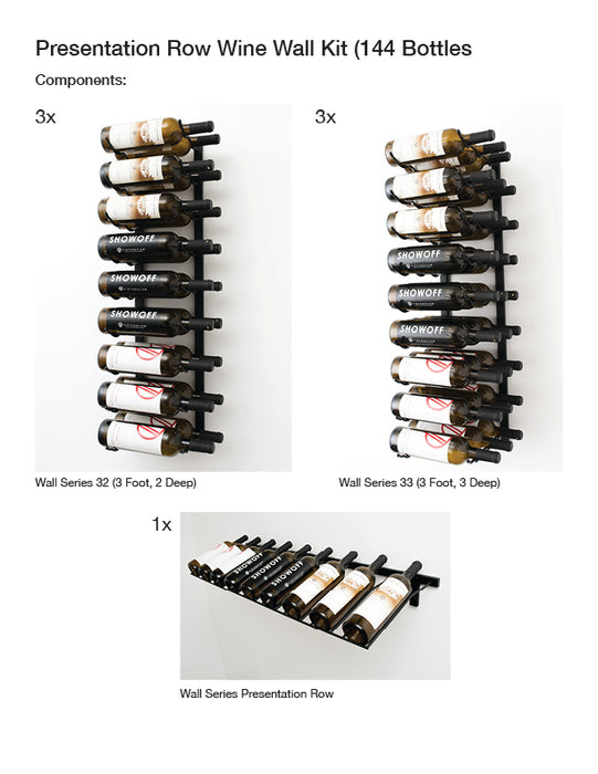 Kit de présentation des vins de la série w (144 bouteilles)