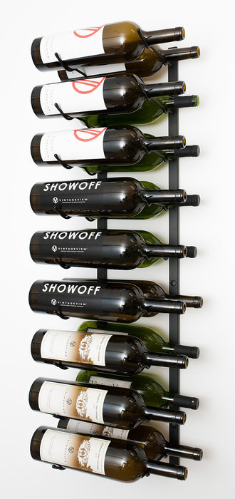 Série w support pour magnums / champagne mural en métal (9 à 18 bouteilles)