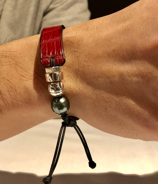 Bracelets en cuir de crocodile