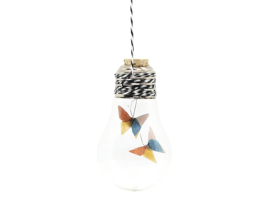 Ampoule origami - papillons