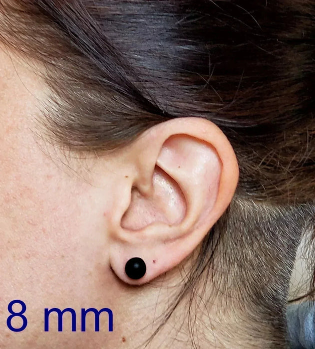 +/- 11 mm, boucles d'oreilles dépareillées, verre fusion #37