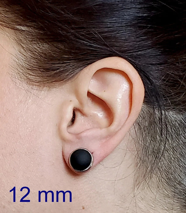 +/- 12 mm, boucles d'oreilles dépareillées, verre fusion #2