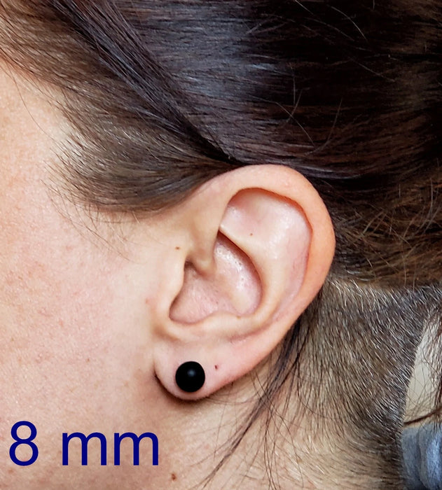+/- 12 mm, boucles d'oreilles dépareillées, verre fusion #3