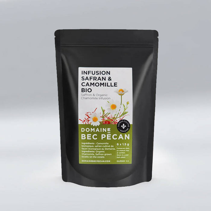 Infusion safran et camomille biologique, ensemble de 6 sachets