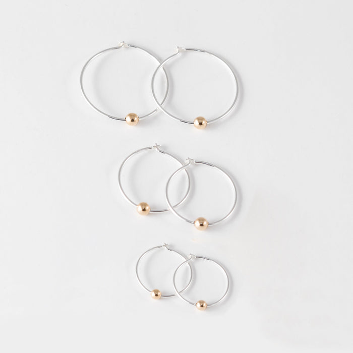 20mm Sleepers Hoops Earrings – Silver – Medium - Camillette