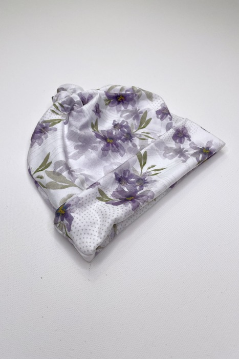 Bonnet pour bébé - fleurs aquarelle