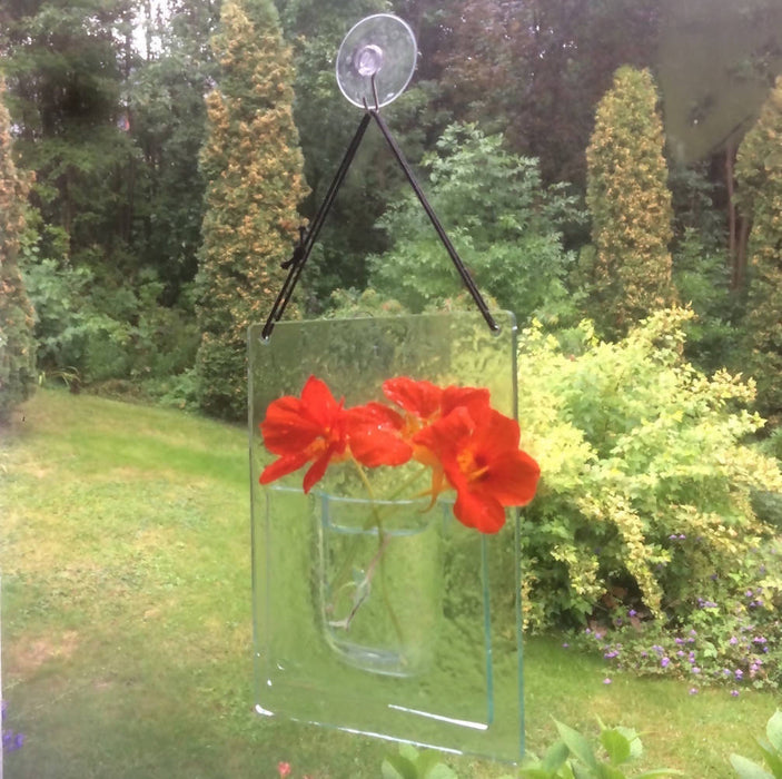 Savonnier et savon artisanal/porte savon de verre recyclé déco couleurs rose tendre sur verre clair