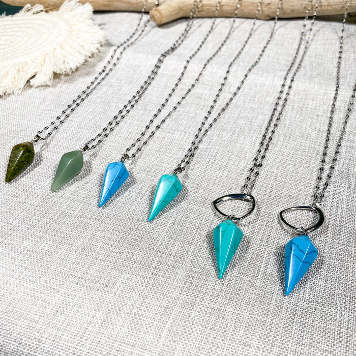 Sautoir « pierre naturelle »