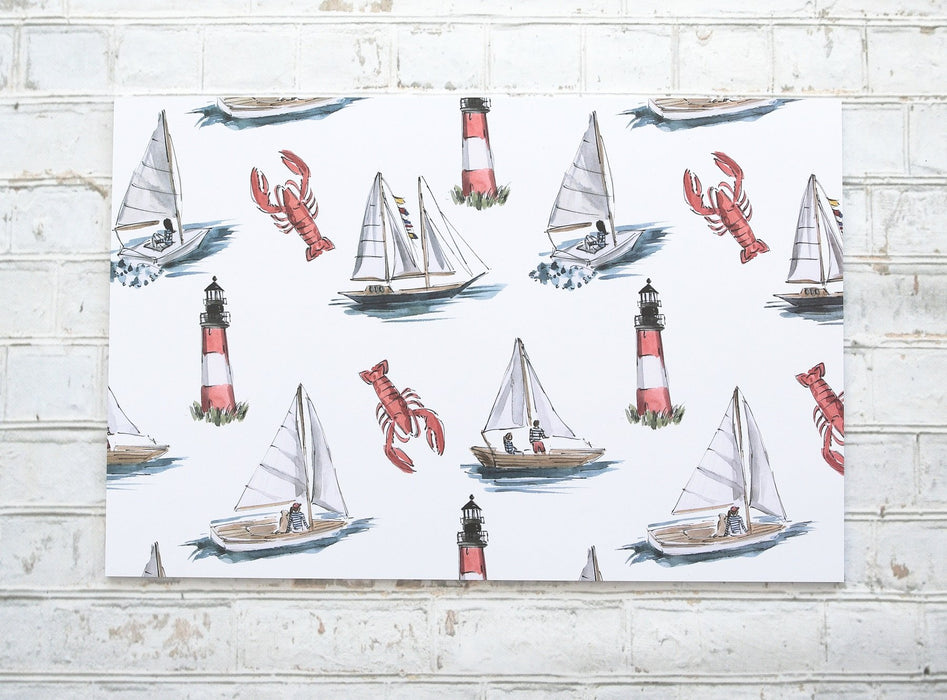 "maritime /lobster regatta" - napperons de papier / paper placemats