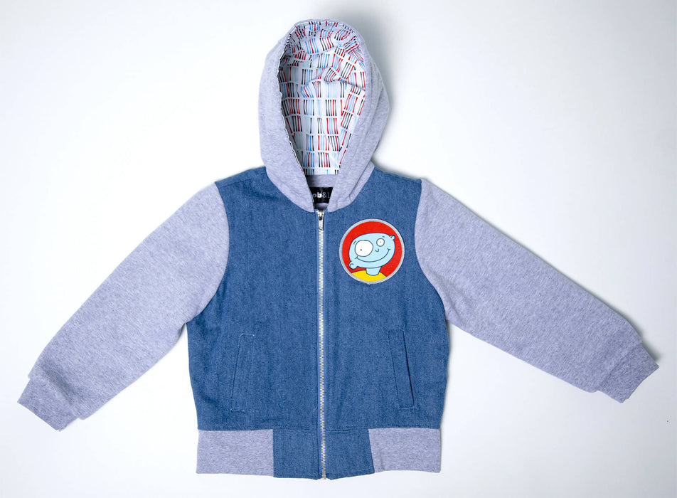 Manteau sacha / rayé bleu