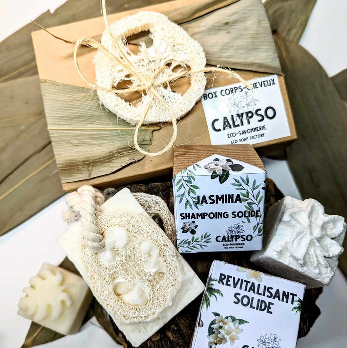Coffret luffa - jasmin blanc