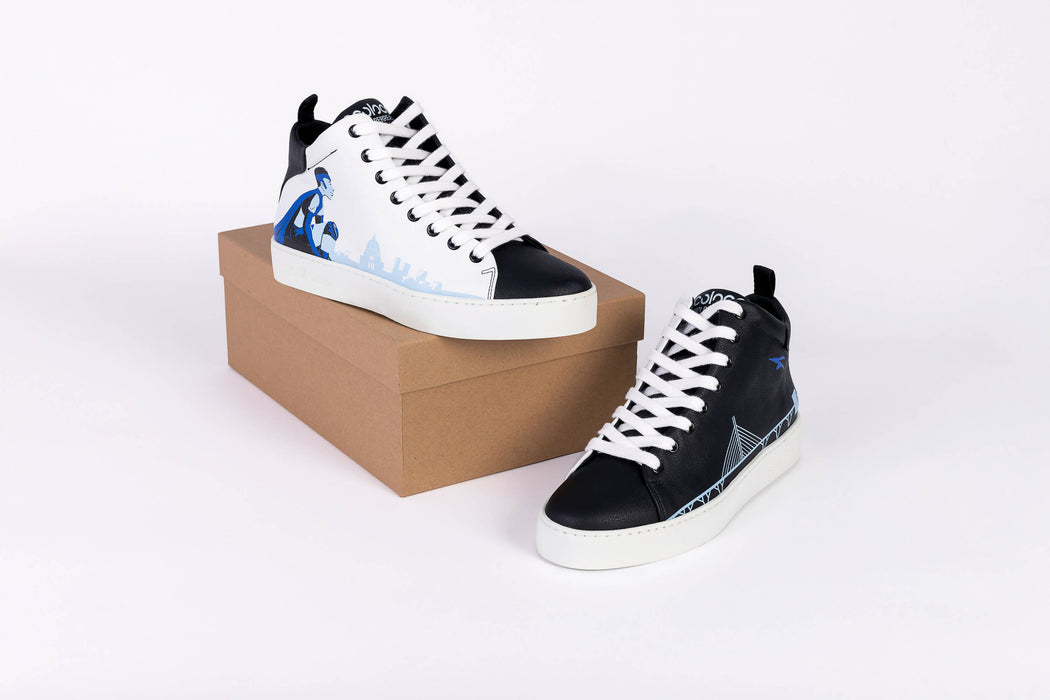 Sneakers dépareillés, véganes en "cuir" de pomme - modèle eroloco pour femmes