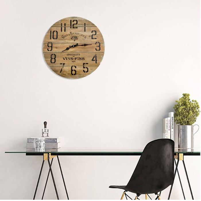 Horloge effet bois