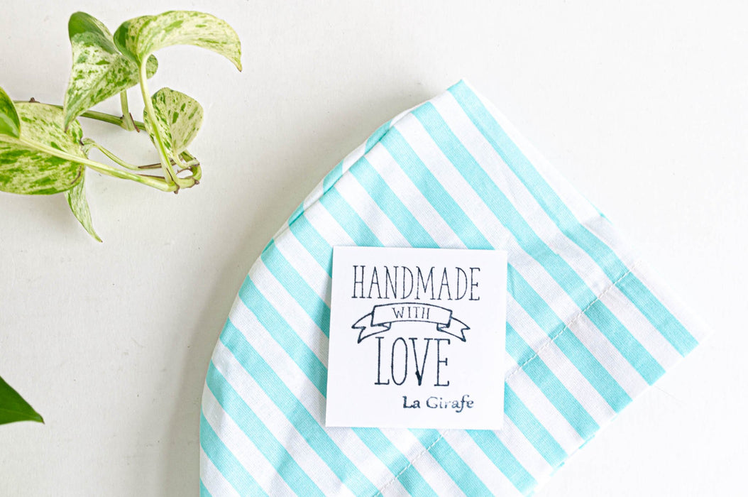 Bonnet chirurgical pour femme | rayures turquoise