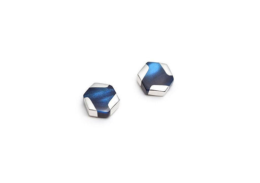 Boucles d'oreilles stud argent bleu silver stud earrings