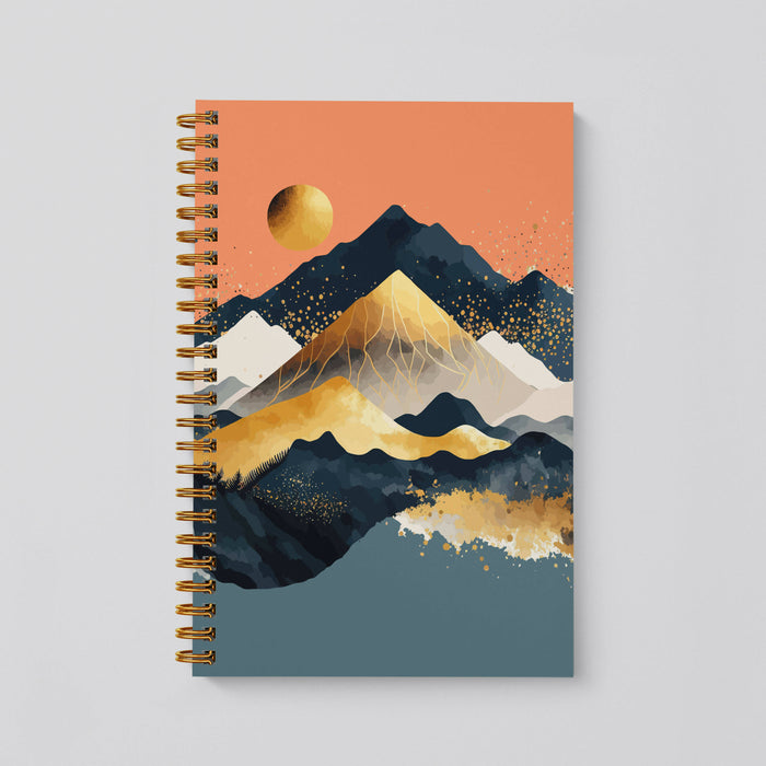 Cahier pointillé | montagne or