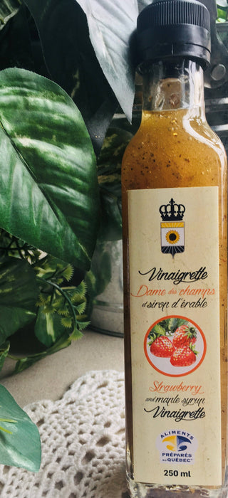 Vinaigrette à la dame des champs (fraise) et sirop érable