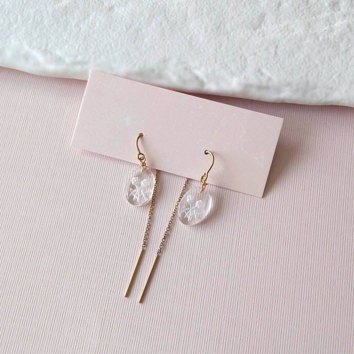 Boucles à enfiler or rempli 14k avec intaglios (sd1628)