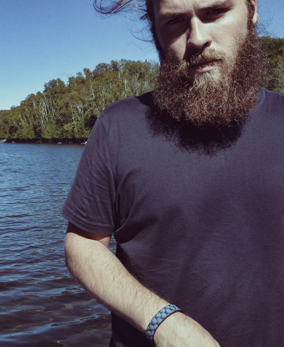 Bracelet en cuir d'écailles de poisson