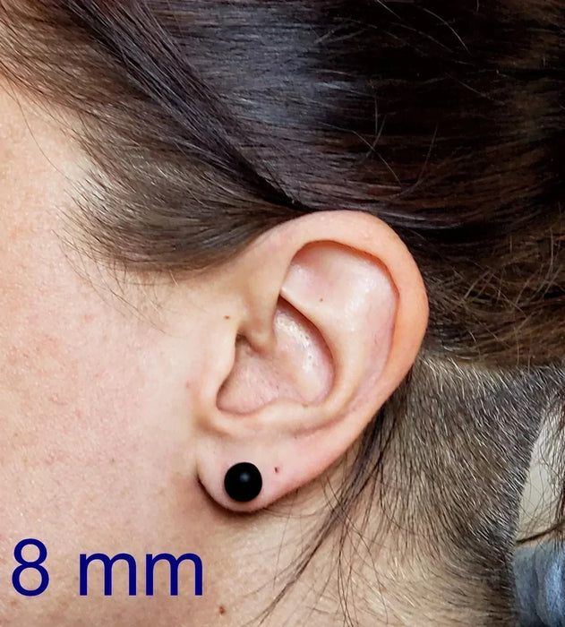 +/- 8 mm, Boucles d'oreilles dépareillées, verre fusion #16