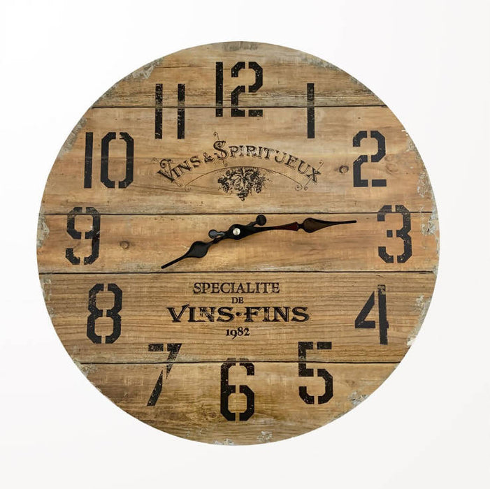 Horloge effet bois