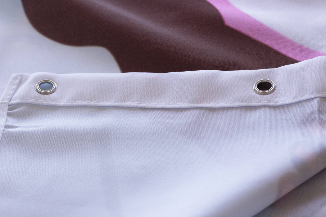 Rideau de douche de polyester, imperméable et lavable, 71" x 71", conçu en collaboration avec l'artiste teenadult