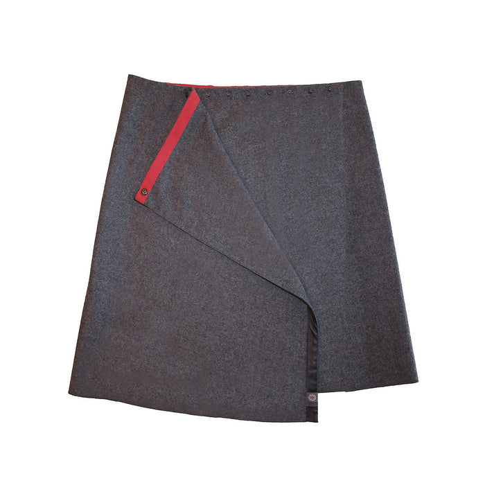 Tukuan la jupe polyvalente aux genoux taille unique grise