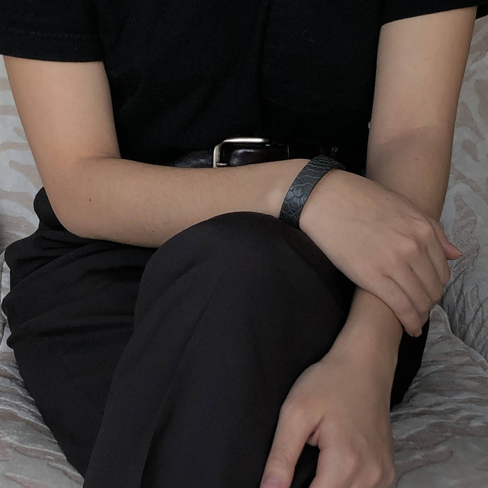 Bracelets en cuir d'autruche