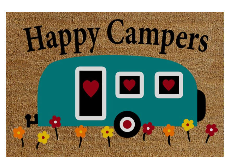 Tapis d'entrée happy campers