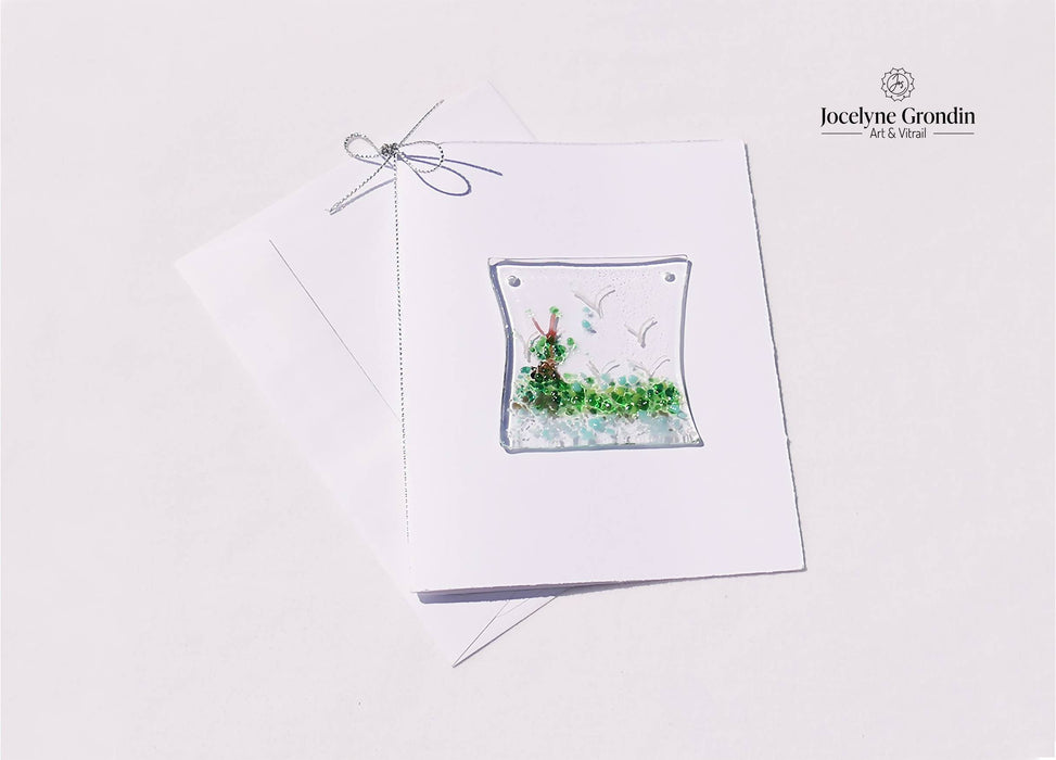 Attrape-soleil "l'île aux sternes" sur une carte de voeux